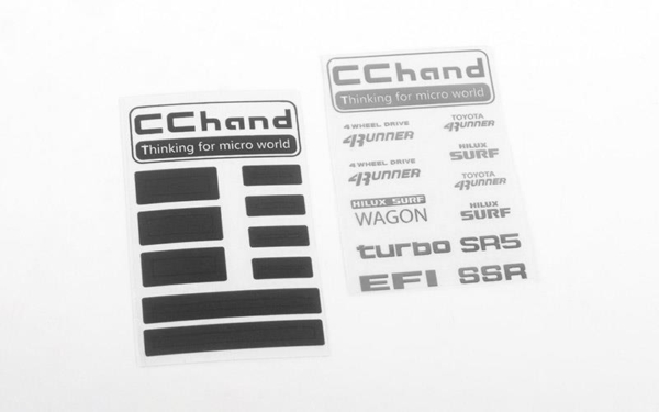 RC4WD Metal Logo Decal Sheet for 1985 Toyota 4Runner Hard Body (VVV-C0701)