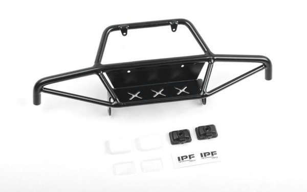 RC4WD Tri-X Steel Stinger Front Bumper w/ IPF Lights for Vanquish VS4-10 Origin Body (Black) (VVV-C0940)