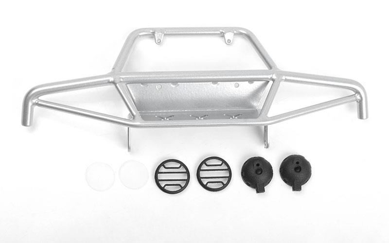 RC4WD Tri-X Steel Stinger Front Bumper w/ Lights for Vanquish VS4-10 Origin Body (Silver) (VVV-C0943)