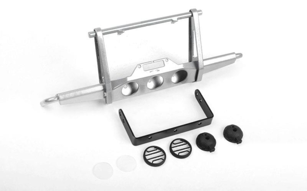 RC4WD Shirya Front Winch Bumper w/ Lights for Vanquish VS4-10 Origin Body (Silver) (VVV-C0957)