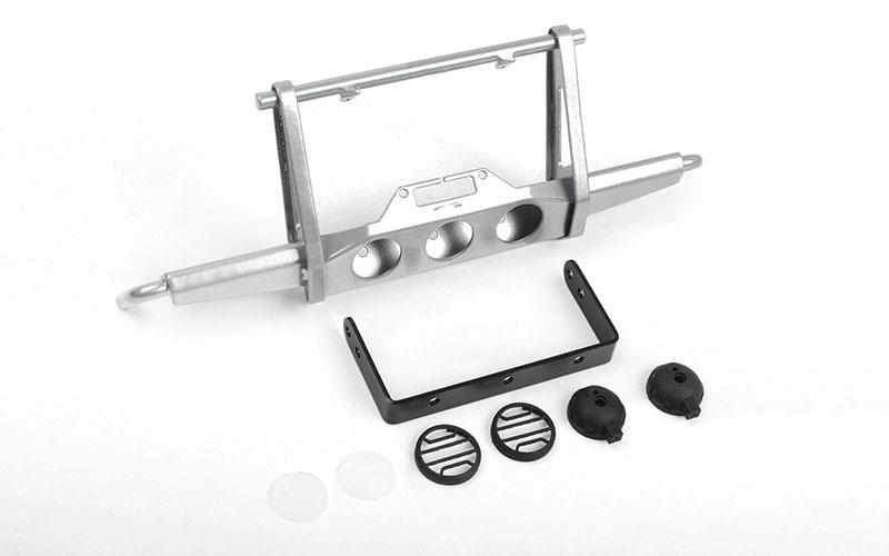 RC4WD Shirya Front Winch Bumper w/ Lights for Vanquish VS4-10 Origin Body (Silver) (VVV-C0957)