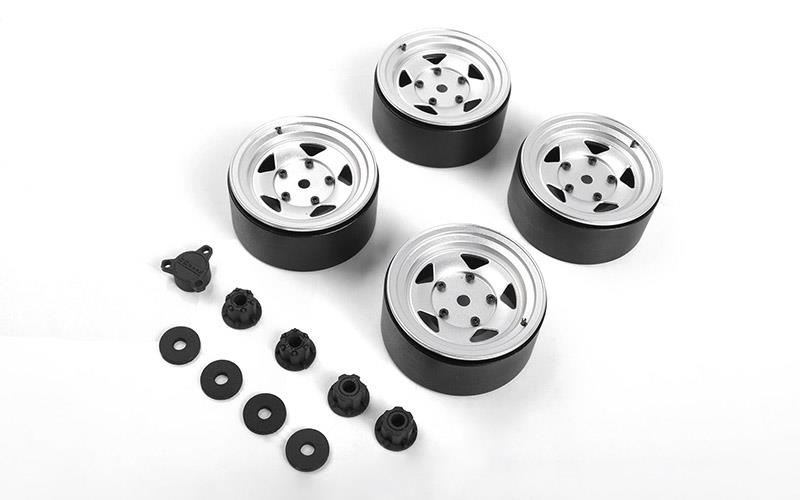 RC4WD Seren 2.2 Beadlock Wheels w/ Center Caps (Silver) (VVV-C1013)