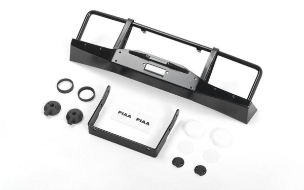 RC4WD Oxer Metal Front Winch Bumper w/ Lights for JS Scale 1/10 Range Rover Classic Body (VVV-C1023)