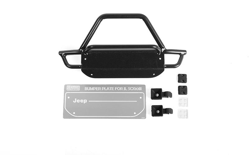RC4WD KS Steel Front Bumper w/ Lights for Axial 1/10 SCX10 III Jeep (Gladiator/Wrangler) (VVV-C1140)