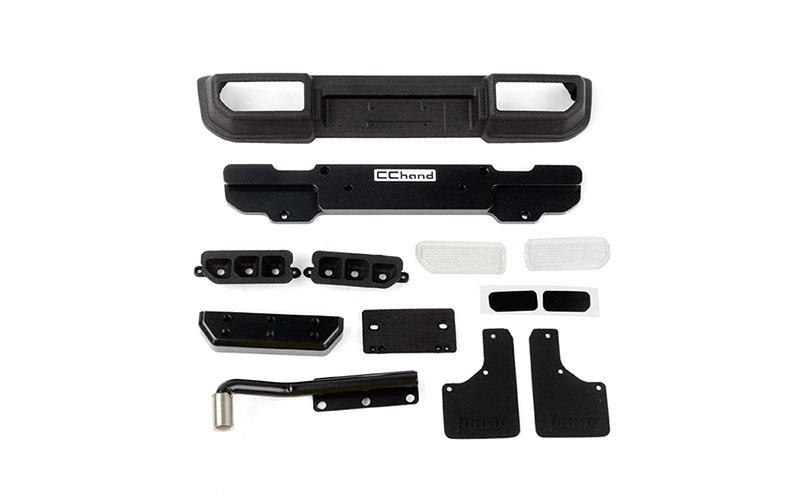 RC4WD Guardian Steel Rear Bumper W/ Exhaust and Mud Flaps for MST 4WD Off-Road Car Kit W/ J4 Jimny Body (Style B) (VVV-C1203)