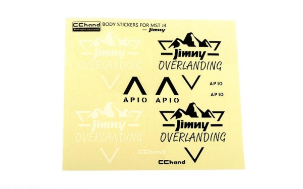 RC4WD Overlanding Decal Sheet for MST 4WD Off-Road Car Kit W/ J4 Jimny Body (VVV-C1205)
