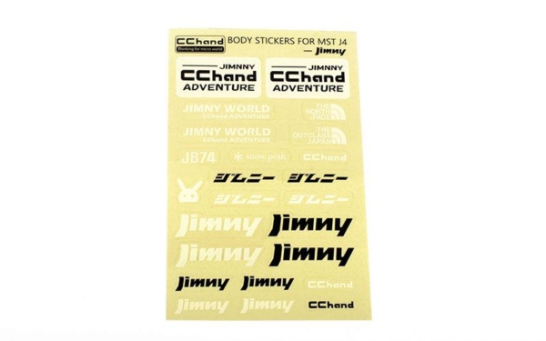 RC4WD Logo Decal Sheet for MST 4WD Off-Road Car Kit W/ J4 Jimny Body (VVV-C1206)