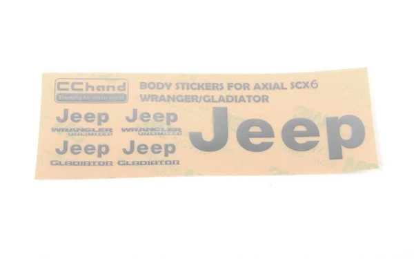 RC4WD Metal Logo Decal Sheet for Axial SCX6 JEEP Wrangler JLU (Silver) (VVV-C1211)