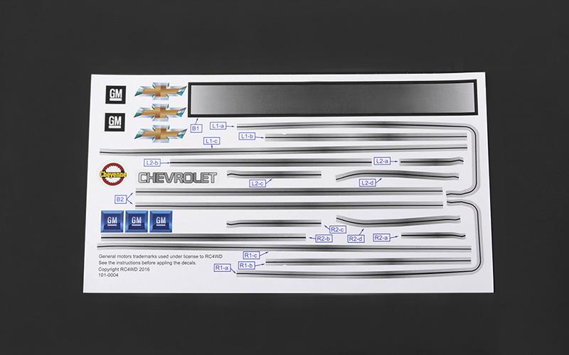 RC4WD Chevrolet Blazer Decal Sheet Set for Chevy Blazer Body (Z-B0123)