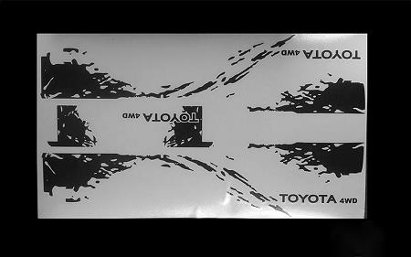 RC4WD Dirty Stripes for Mojave II 2/4 Door Decal Sheet (Black) (Z-B0141)