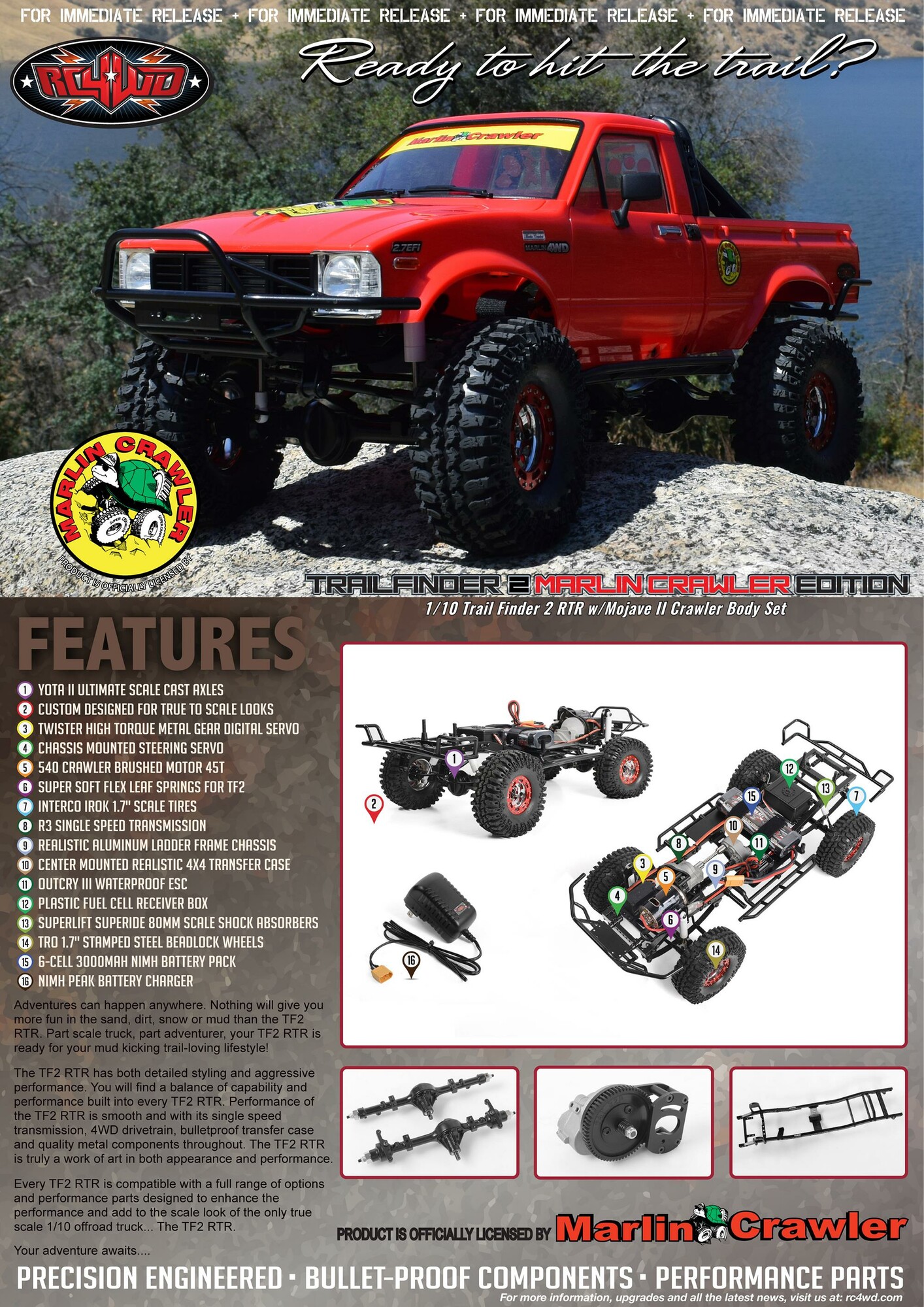 RC4WD Marlin Crawler Trail Finder 2 RTR w/Mojave II Crawler Body Set (Z-RTR0034)
