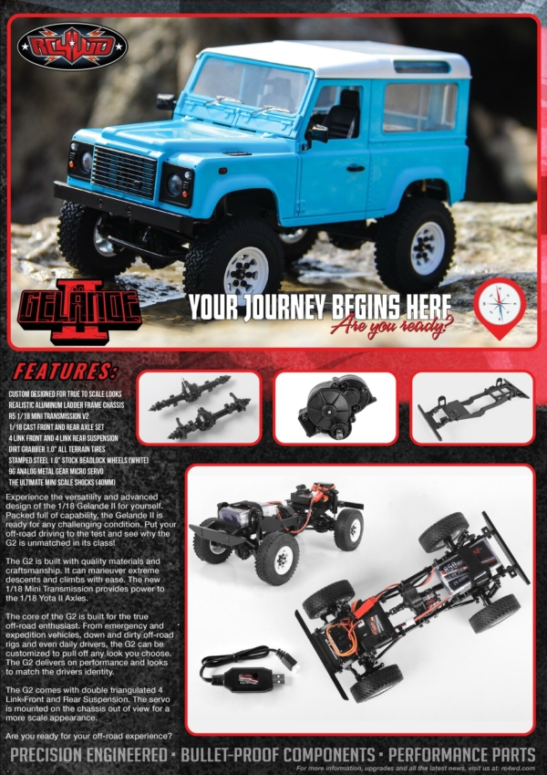 RC4WD 1/18 Gelande II RTR w/D90 Body Set (Blue) (Z-RTR0039)
