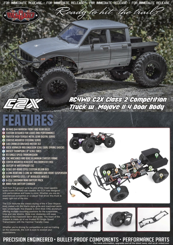 RC4WD C2X Class 2 Competition Truck w/ Mojave II 4 Door Body (Z-RTR0042)