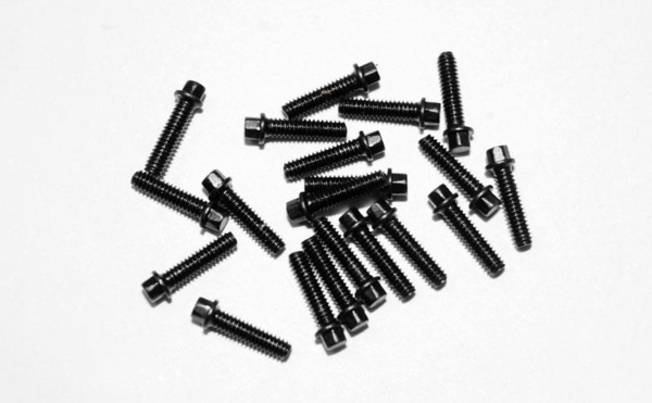 RC4WD Miniature Scale Hex Bolts (M2 x 8mm) (Black) (Z-S0376)