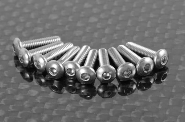 RC4WD Button Head Cap Screws M2.5 x 10mm (10) (Z-S0980)
