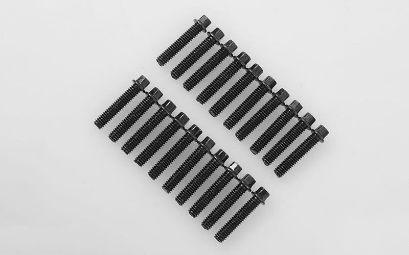 RC4WD Miniature Scale Hex Bolts (M2.5 x 12mm) (Black) (Z-S1595)