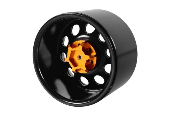RC4WD Pro10 40 Series 3.8 Steel Stamped Beadlock Wheel (Black) (Z-W0056)