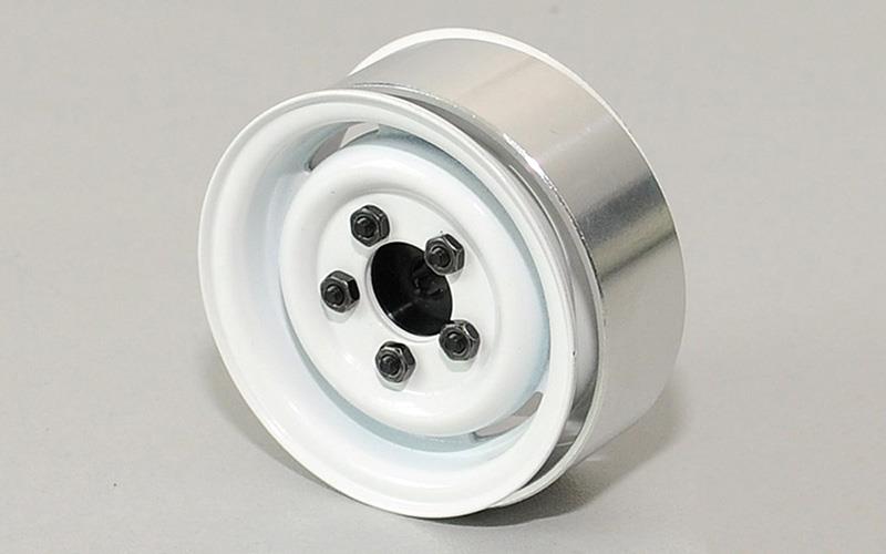 RC4WD 1.55 Landies Vintage Stamped Steel Beadlock Wheels (White) (Z-W0076)