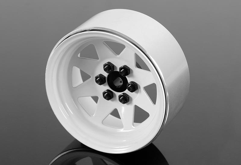 RC4WD 6 Lug Wagon 2.2 Steel Stamped Beadlock Wheels (White) (Z-W0146)