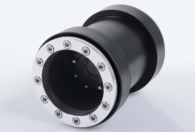 RC4WD Universal Monster Truck Beadlock Wheels V2 For Tamiya Clod Buster (Black Delrin) (Z-W0147)