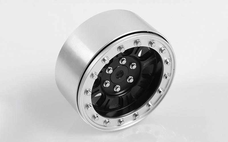 RC4WD Raceline Monster 2.2 Beadlock Wheels (Black/Silver) (Z-W0195)