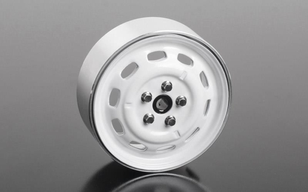 RC4WD Stamped Steel 1.7 10-Oval Hole Wheels (White) (Z-W0311)