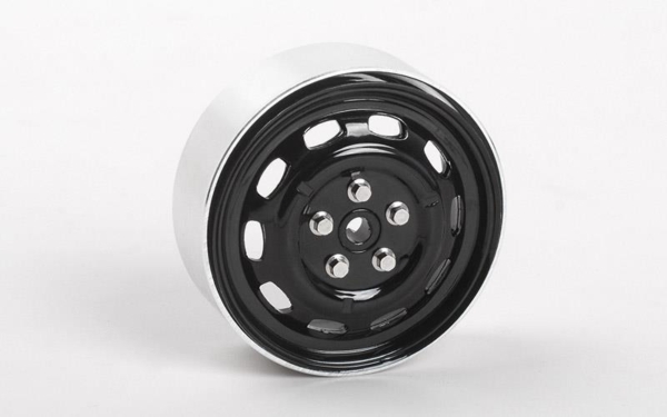 RC4WD Stamped Steel 1.7 10-Oval Hole Wheels (Black) (Z-W0313)
