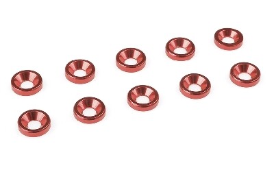 Team Corally - Aluminium sluitring - voor M3 Verzonkenkopschroeven - 10 st (C-31205)