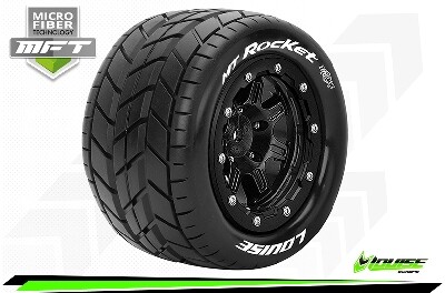 Louise MT-Rocket MFT banden op zwarte velgen - 1/2 offset - Traxxas Maxx
