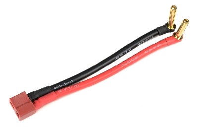 Conversie kabel Bullit 4mm Gold > Dean Vrouw met silicone kabel 12AWG (12cm)