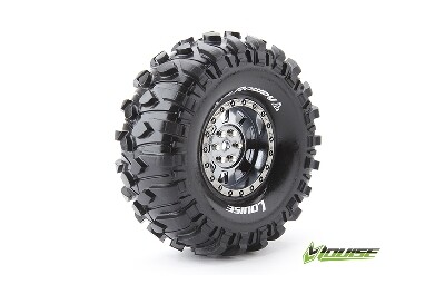 Louise CR-ROWDY Banden Set - Super Soft - 1.9" Velgen Zwart/chrome - Hex 12mm