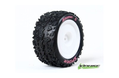 Louise E-SPIDER Banden Set - Soft - Velgen Wit - Hex 12mm - 4WD Achter