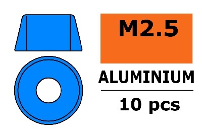 Aluminium Washer voor M2.5 Socket Head Screws (BD: 6mm) - Blauw - 10st