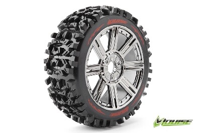 Louise B-PIONEER banden op chrome spaak velgen voor 1/8 buggy