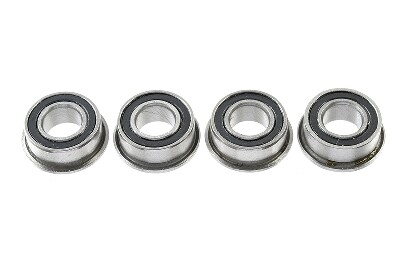 Kogellager Chrome, Rubber dichting, 5X10X4 Flanged - MF105-2RS, (4 st)