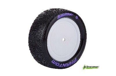 Louise E-PHANTOM Banden Set - Super Soft - Velgen Wit - Hex 12mm - 4WD Voor