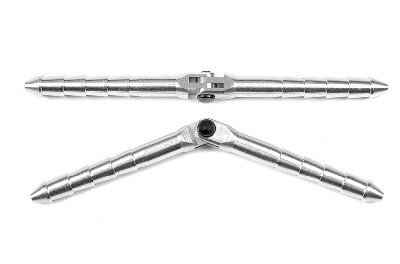 Aluminium stiftscharnier - Dia. 6x98mm - Fixed - 2 st