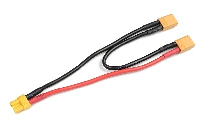 Y-kabel serial XT30, silicone kabel 14AWG - 12CM