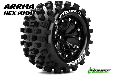 Louise MT-Rock Banden Set - 2.8" Velgen Chrome - Hex 14mm (electro 4x4: FR/RR)