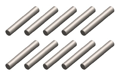 Team Corally - Pin 2.5x17mm - Steel - 10 pcs (C-00180-122)
