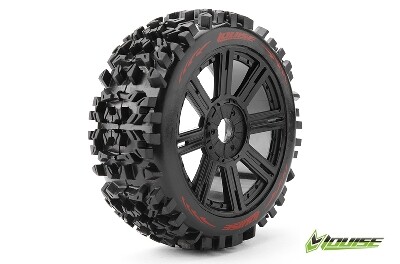 Louise B-PIONEER banden op zwarte spaak velgen voor 1/8 buggy