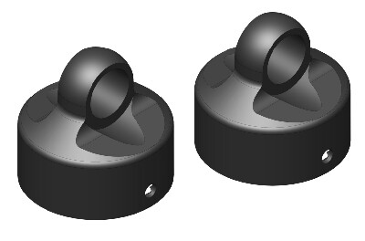 Shock Cap - Aluminum - Hard Anodised - 2 pcs (C-00180-133)