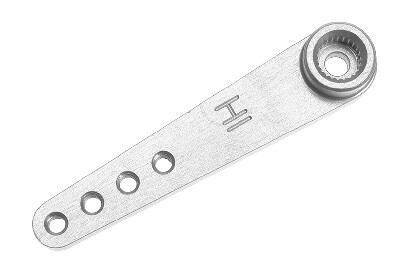 Precisie aluminium servo-arm - 7075 T-6 Alu. - Enkel 48mm - 24T Hitec - 1 st
