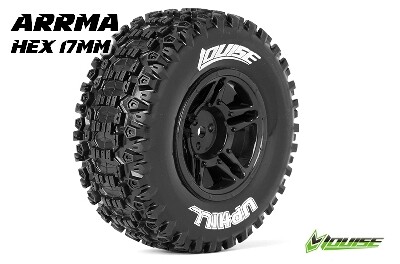 Louise SC-UPHILL Shortcourse Banden Set - Soft - Zwart - Hex 17mm