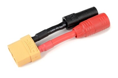 Conversie kabel XT90 Vrouw > XT150 (Anti-Spark) Man met silicone kabel 10AWG