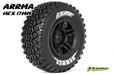 Louise SC-HUMMER Shortcourse Banden Set - Soft - Zwart - Hex 17mm