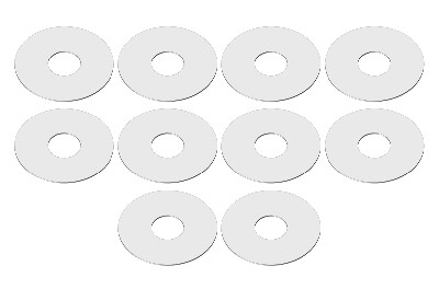 Team Corally - Shim Rings - 6x11,5x0.2mm - Steel - 10 pcs (C-00180-204)