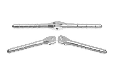 Aluminium stiftscharnier - Dia. 3x50mm - Fixatie met staaldraad - 2 st