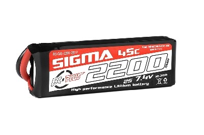 RC Plus Lipo 45c 7,4 volt 2200mah met XT60 stekker