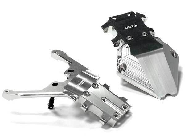 Integy Billet Machined Fr. & Rr. Bulkhead, Silver - 1/10 Slash 4X4 & Stampede 4X4 (non-LCG)